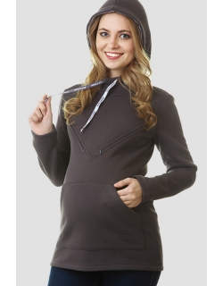 Толстовка для кормящих и беременных из футера Betty, антрацит