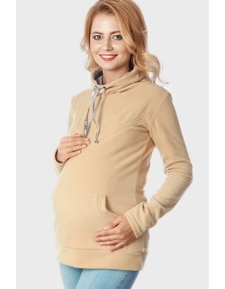 Толстовка для беременных и кормящих из флиса Olimpius, латте