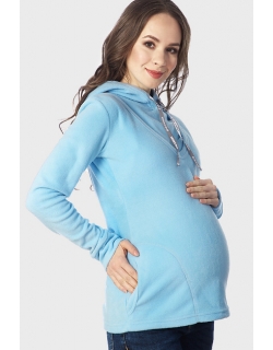 Толстовка для беременных и кормящих из флиса Discovery, голубой