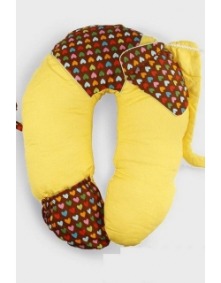 Подушка для беременных и кормящих "Слон Радостный", желтый
