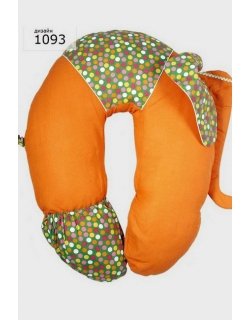 Подушка для беременных и кормящих "Слон Радостный", оранжевый