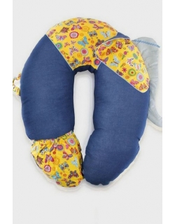 Подушка для беременных и кормящих "Слон Радостный", синий