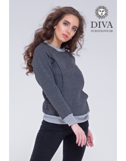 Толстовка для беременных и кормящих из капитония Diva Amelia, Grafite
