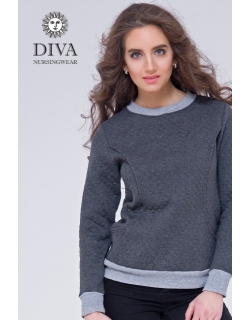 Толстовка для беременных и кормящих из капитония Diva Amelia, Grafite