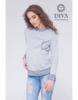 Толстовка для кормящих и беременных из капитония Diva Amelia, Nebbia