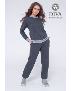 Костюм для кормящих и беременных из капитония Diva Amelia, Grafite