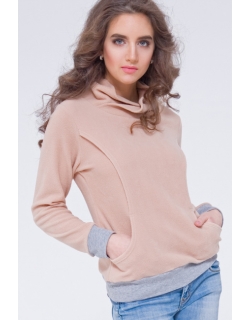 Толстовка для беременных и кормящих флисовая Diva Sabina, Grano