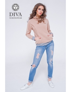Толстовка для беременных и кормящих флисовая Diva Sabina, Grano