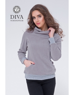 Толстовка для беременных и кормящих флисовая Diva Sabina, Nebbia