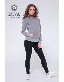 Толстовка для беременных и кормящих флисовая Diva Sabina, Nebbia