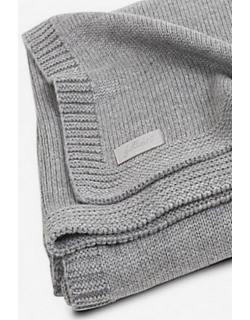 Вязаный плед для новорожденных Jollein Natural, серый