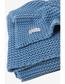 Вязаный плед для новорожденных Jollein Heavy, голубой