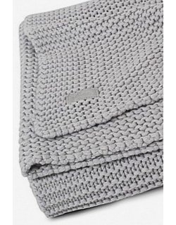 Вязаный плед для новорожденных Jollein Heavy, светло-серый