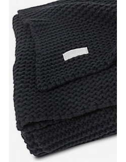 Вязаный плед для новорожденных Jollein Heavy, черный