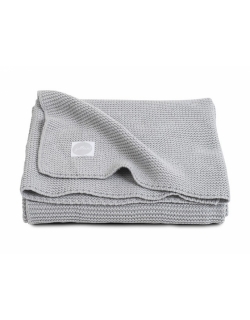 Вязаный плед для новорожденных Jollein Basic Knit, серый, большой