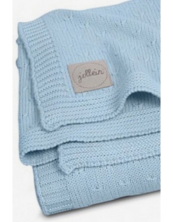 Вязаный плед для новорожденных Jollein  Soft, голубой