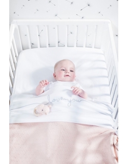Вязаный плед для новорожденных Jollein Soft, персиковый