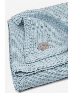 Вязаный плед для новорожденного Jollein Confetti Knit, cеро-зеленый