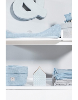 Вязаный плед для новорожденного с мехом Jollein Soft, серый