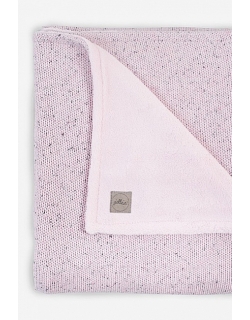 Вязаный плед для новорожденного с мехом Jollein Confetti, розовый