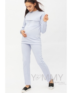 Костюм для кормящих и беременных из плотной вискозы, цвет лавандовый
