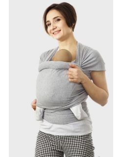 Трикотажный слинг-шарф, серый меланж