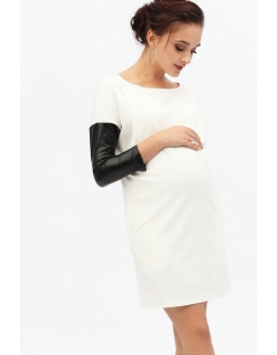 Платье-туника для кормящих и беременных, экрю