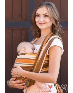 Слинг-шарф «Табатай» Амама, коричневый полосатый