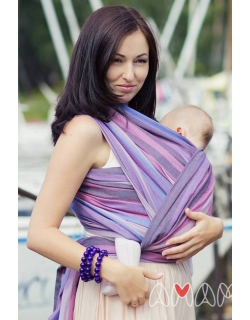 Слинг-шарф «Табатай» Амама, фиолетовый полосатый