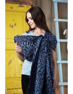 Слинг с кольцами "Птички" сапфир