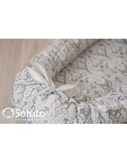 Гнездышко-кокон для новорожденных Babynest Barocco silver