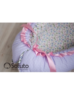 Гнездышко-кокон для новорожденных Babynest Fialki
