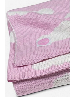 Вязаный плед для новорожденных Jollein Облака, розовый