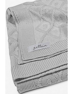 Вязаный плед для новорожденных Jollein Ромбы, серый