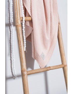 Вязаный плед для новорожденных Jollein Soft, персиковый
