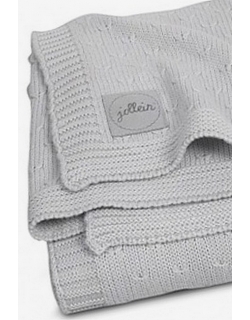 Вязаный плед для новорожденных Jollein Soft, серый