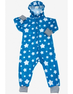 Флисовый комбинезон детский (поддева) Comfort, голубые звезды