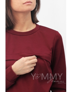 Костюм из плотной вискозы бургунди