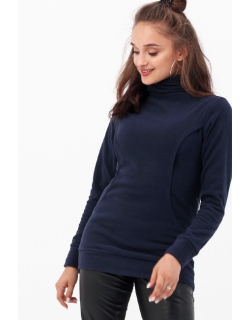 Толстовка для беременных и кормящих флисовая, цвет темно-синий