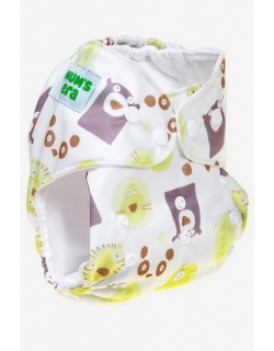 Многоразовый памперс (подгузник) Mums Era, Медведи белый (с 1 вкладышем)
