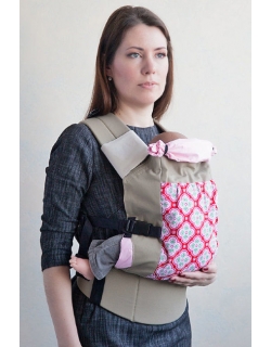 Эрго-рюкзак Light, розовые цветы