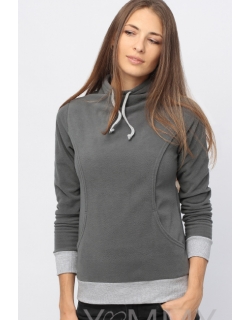 Толстовка для кормящих и беременных флисовая с завязками, цвет темно-серый