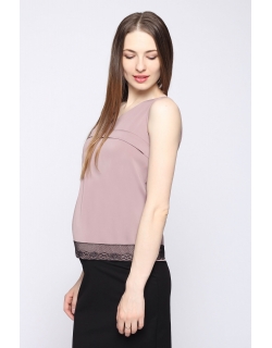 Блуза для беременных и кормящих, капучино с кружевом