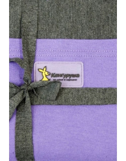 Трикотажный слинг Кенгуруша Mix, цвет графит-черника