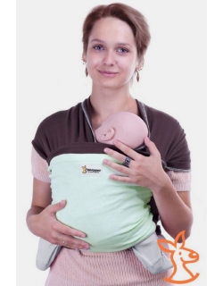 Слинг-шарф трикотажный Кенгуруша Mix, кофе-фисташка