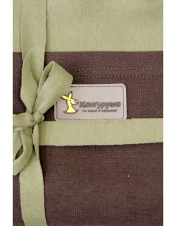 Трикотажный слинг-шарф Кенгуруша Mix, цвет олива-кофе