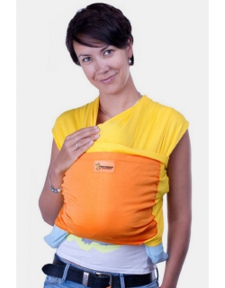Слинг-шарф трикотажный Кенгуруша Mix, солнечный-апельсин