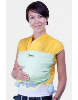 Трикотажный слинг Кенгуруша Mix, солнечный-фисташка