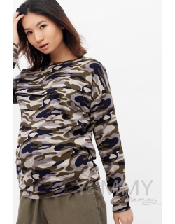 Свитшот для кормящих и беременных милитари, хаки