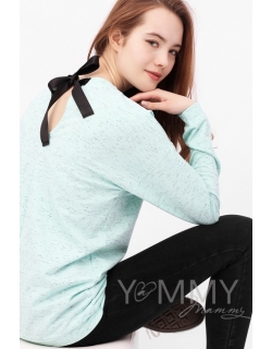 Свитшот для кормящих и беременных с лентами, ментол